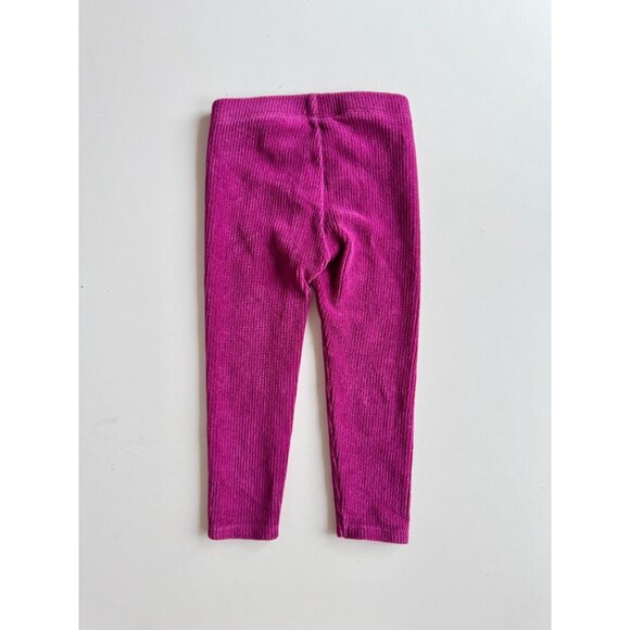 JANIE & JACK Pink Fuschia Purple Cotton Corduroy Leggings, Size 2T - Picture 5 of 10